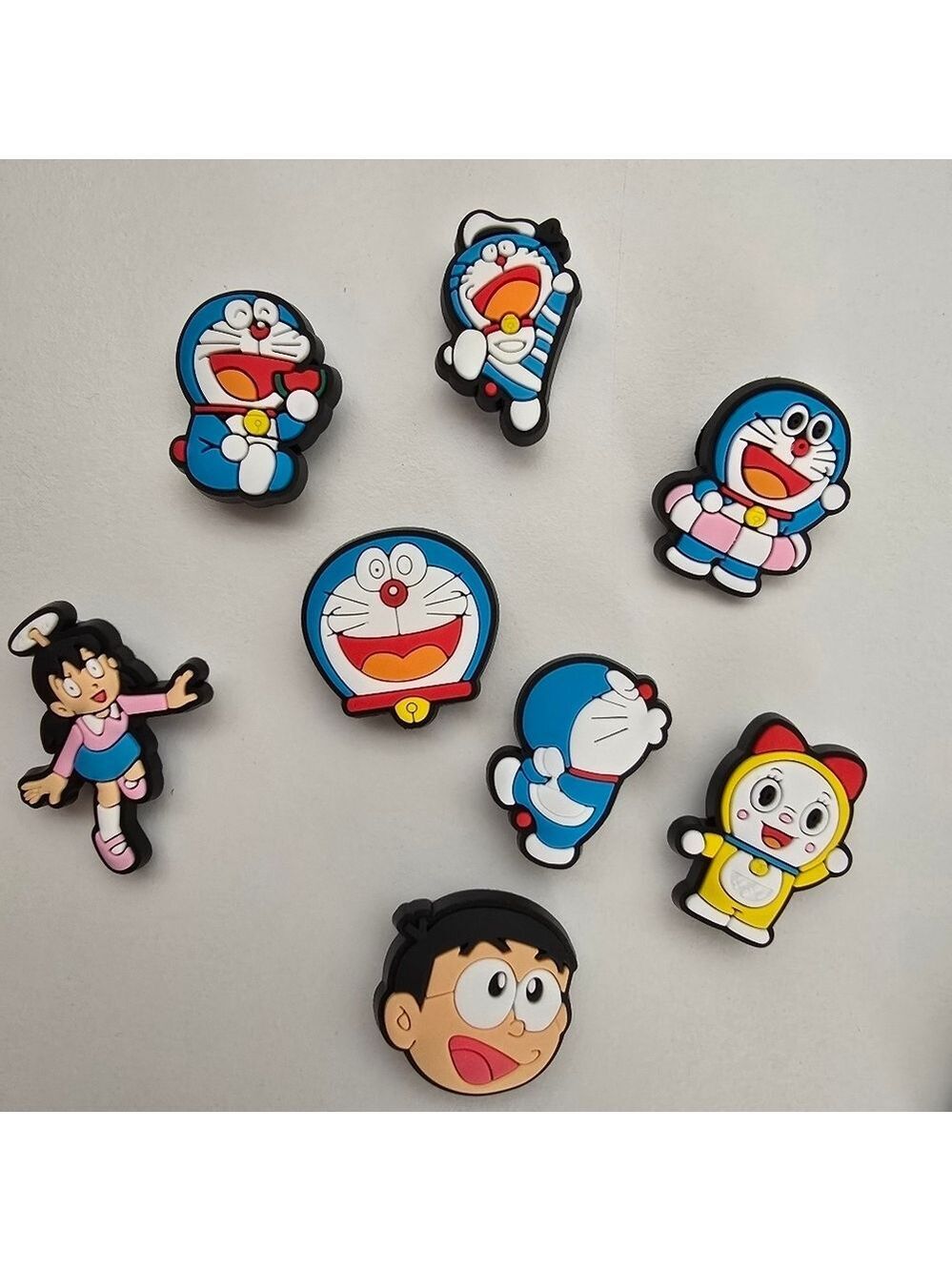 NEW Doraemon Cartoon Cat Jibbitz Bundle 8 Shoe Charms for Crocs